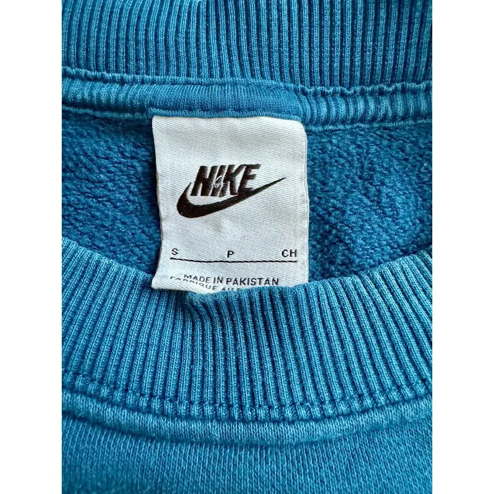 Nike Phoenix Vintage Middle Logo Blue Crewneck Sweatshirt Men Small